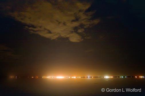 Rockport Night Lights_38988.jpg - Through haze over Aransas BayPhotographed along the Gulf coast near Rockport, Texas, USA.